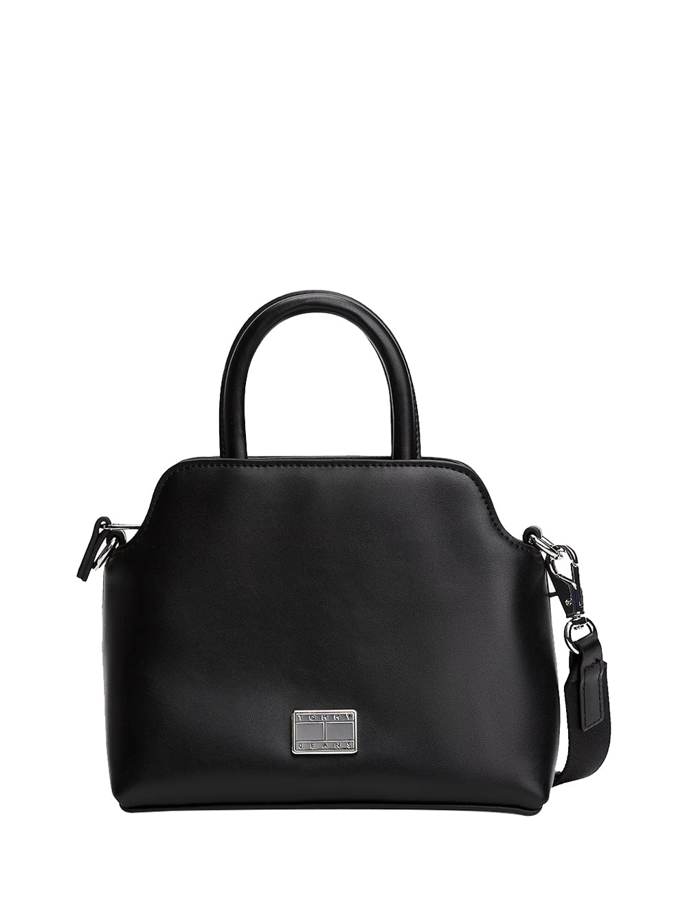 TOMMY HILFIGER 1USCITA Tommy Hilfiger Borsa Satchel Con Tracolla e Logo In Metallo - Nero Nero