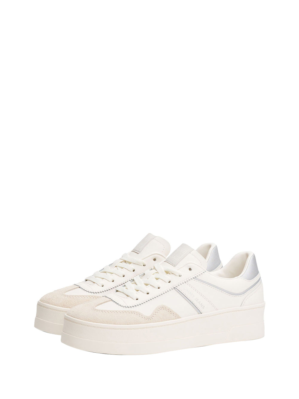 TOMMY HILFIGER 1USCITA Tommy Hilfiger The Greenwich Flatfo Sneakers Donna Ivory/silver - Bianco Ivory/Silver