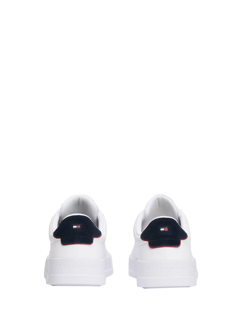 TOMMY HILFIGER 1USCITA Tommy Hilfiger Th Court Lth Detail Sneakers Uomo White/desert Sky - Bianco White/Desert Sky