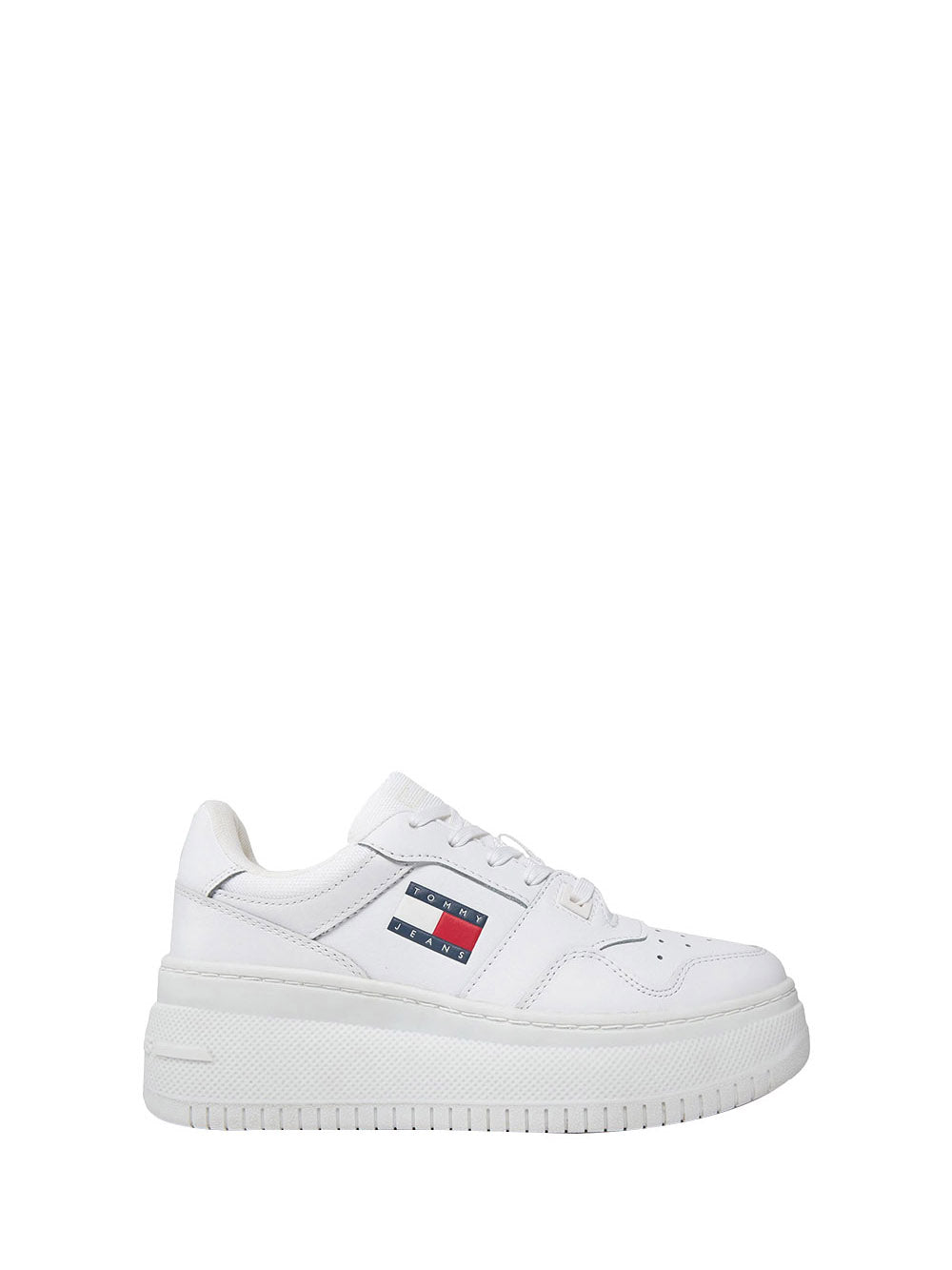 TOMMY HILFIGER 1USCITA Tommy Hilfiger Tjw Retro Basket Fla Sneakers Donna Bianco Bianco