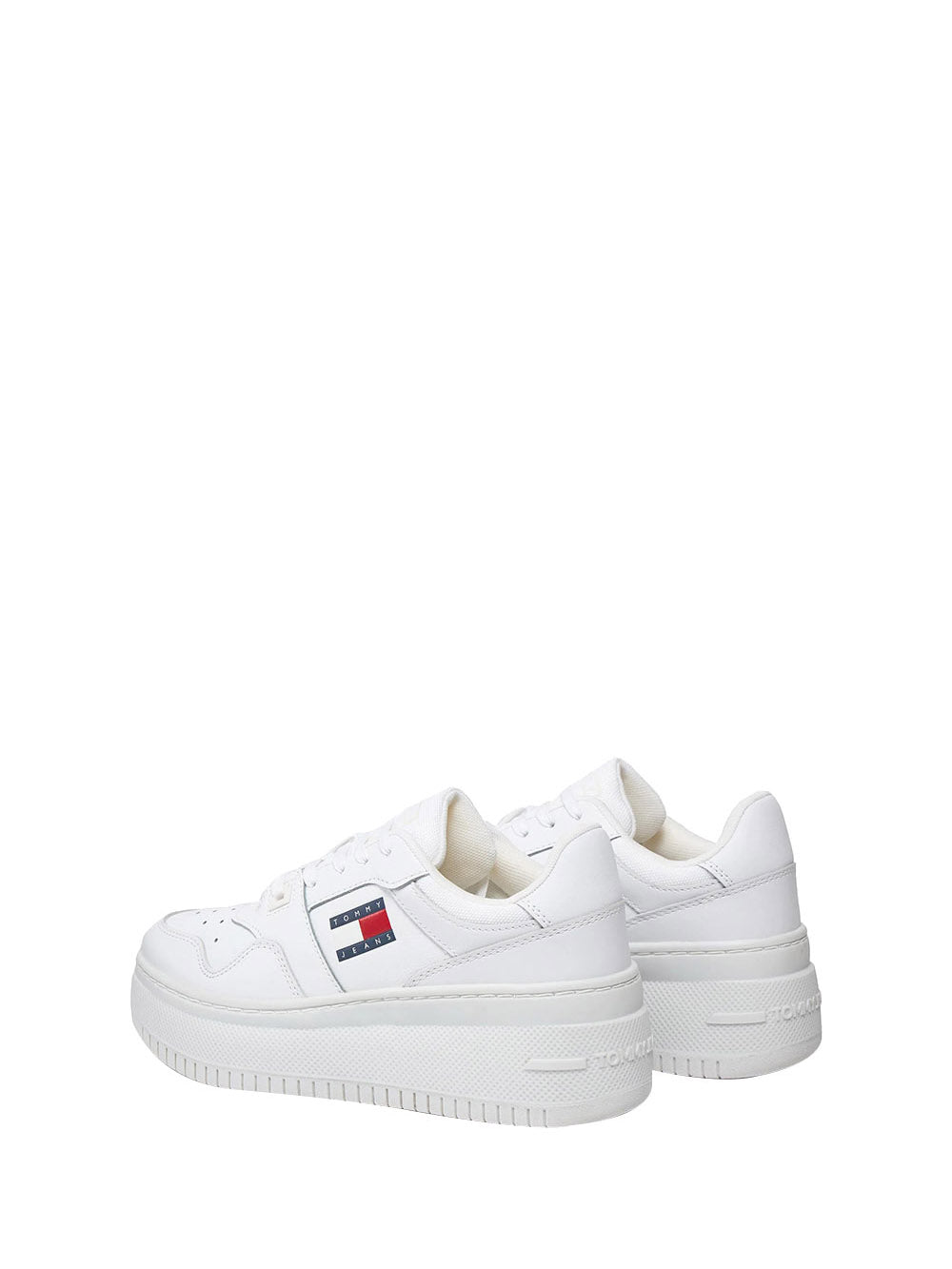TOMMY HILFIGER 1USCITA Tommy Hilfiger Tjw Retro Basket Fla Sneakers Donna Bianco Bianco