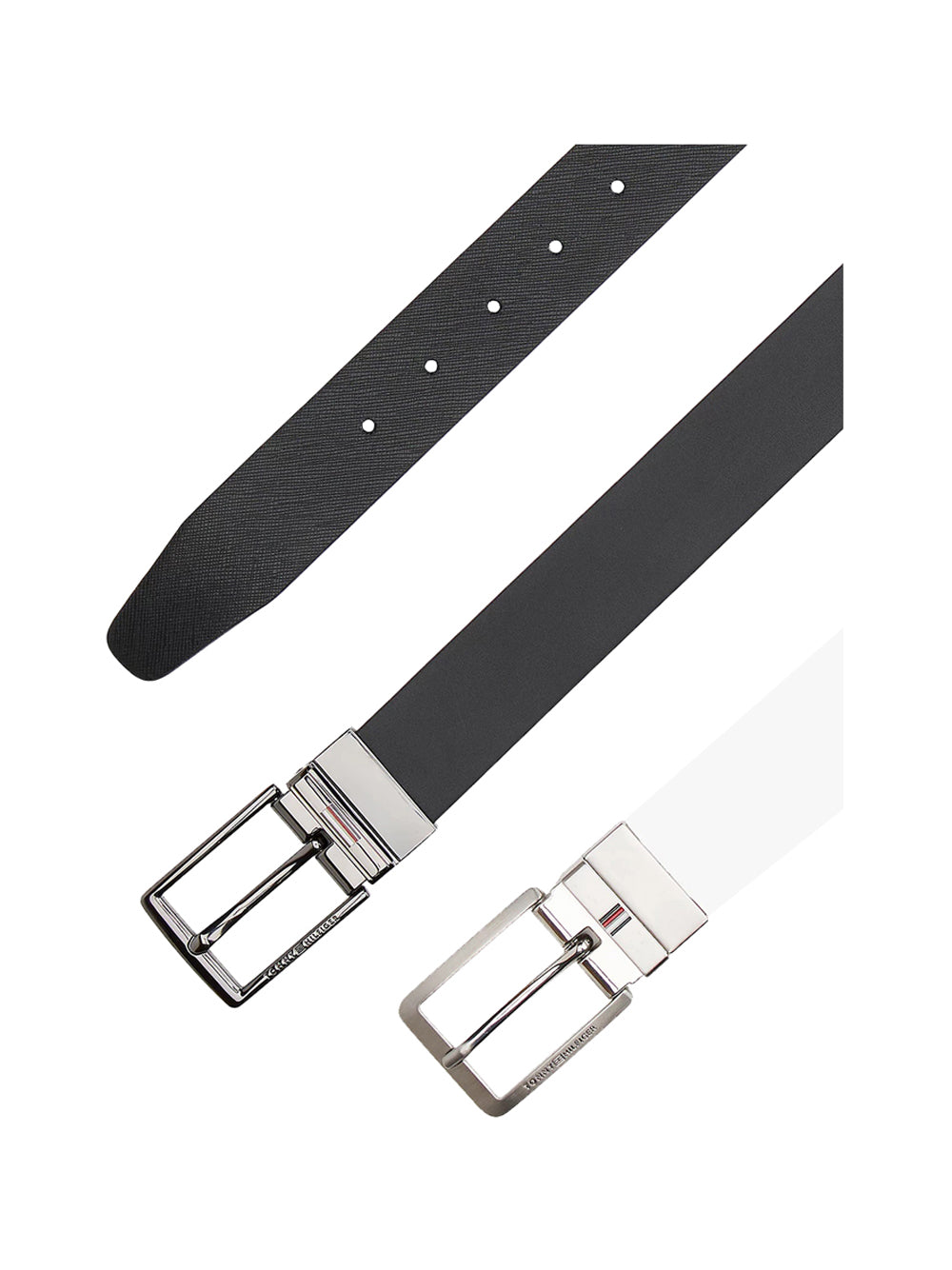 TOMMY HILFIGER 2USCITA Set Regalo Cintura Reversibile Tommy Hilfigier TH Business - Nero Nero