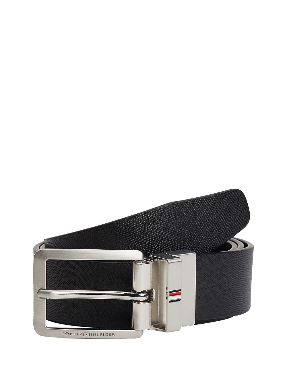 TOMMY HILFIGER 2USCITA Set Regalo Cintura Reversibile Tommy Hilfigier TH Business - Nero Nero
