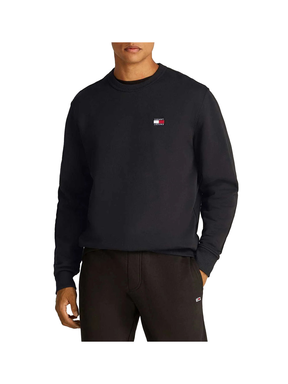 TOMMY JEANS 1USCITA Tommy Jeans Felpa Tjm Reg Badge Crew E - Nero Nero