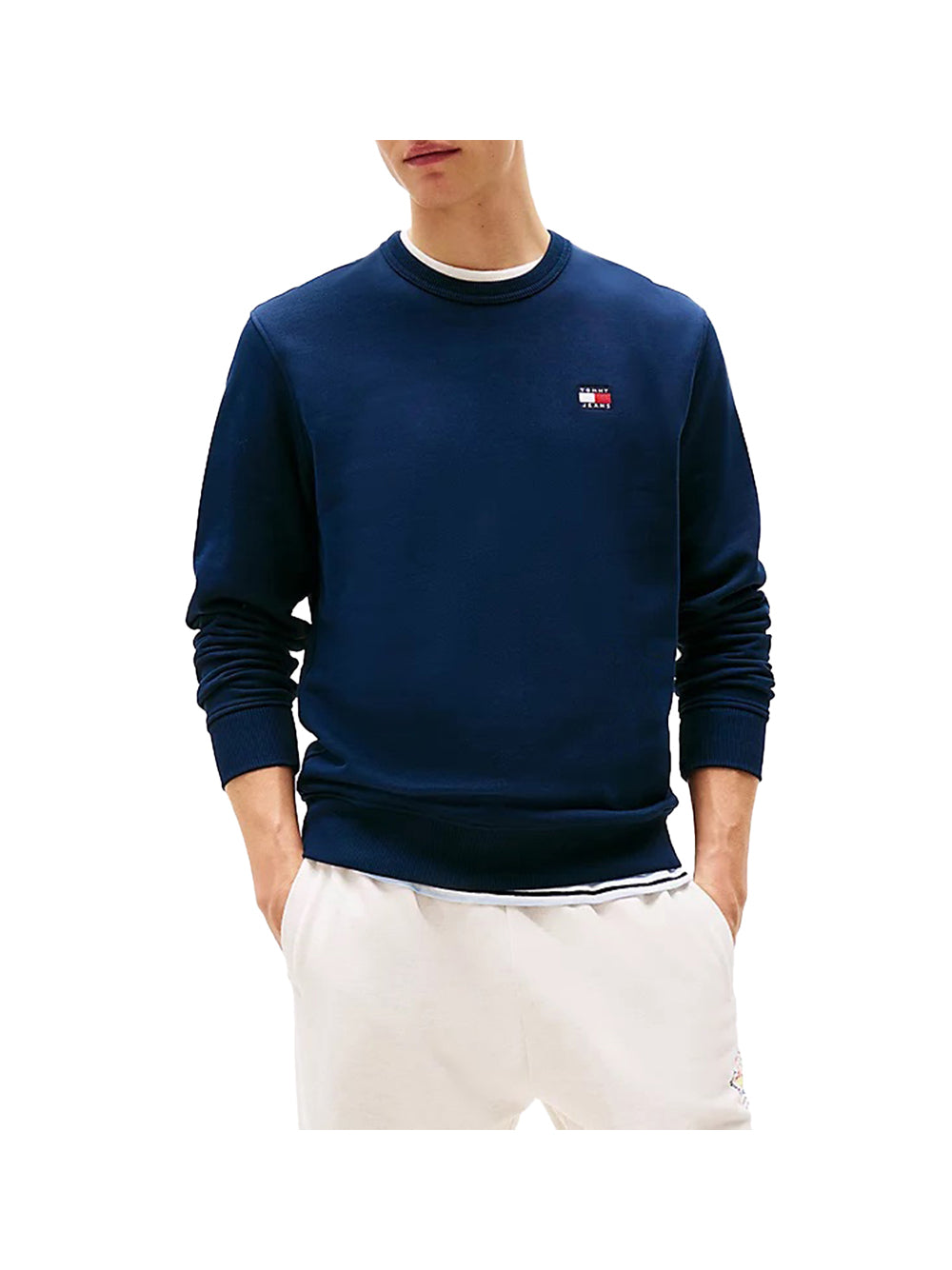TOMMY JEANS 1USCITA Tommy Jeans Felpa Tjm Reg Badge Crew E - Blu NAVY