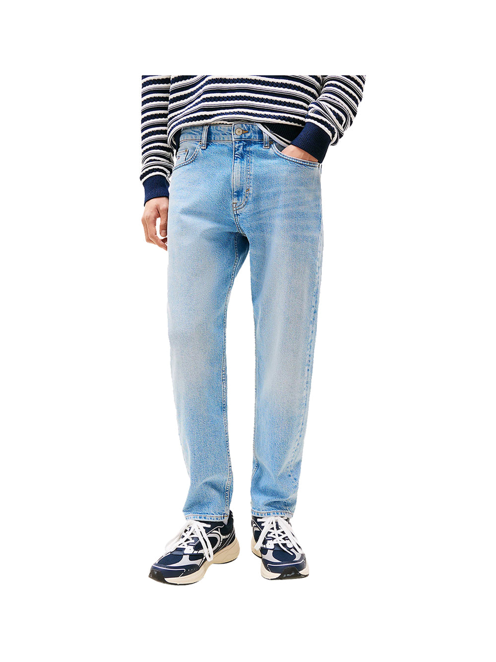 TOMMY JEANS 1USCITA Tommy Jeans Jeans Isaac Relaxed Fit Affusolati Sbiaditi - Denim DENIM LIGHT