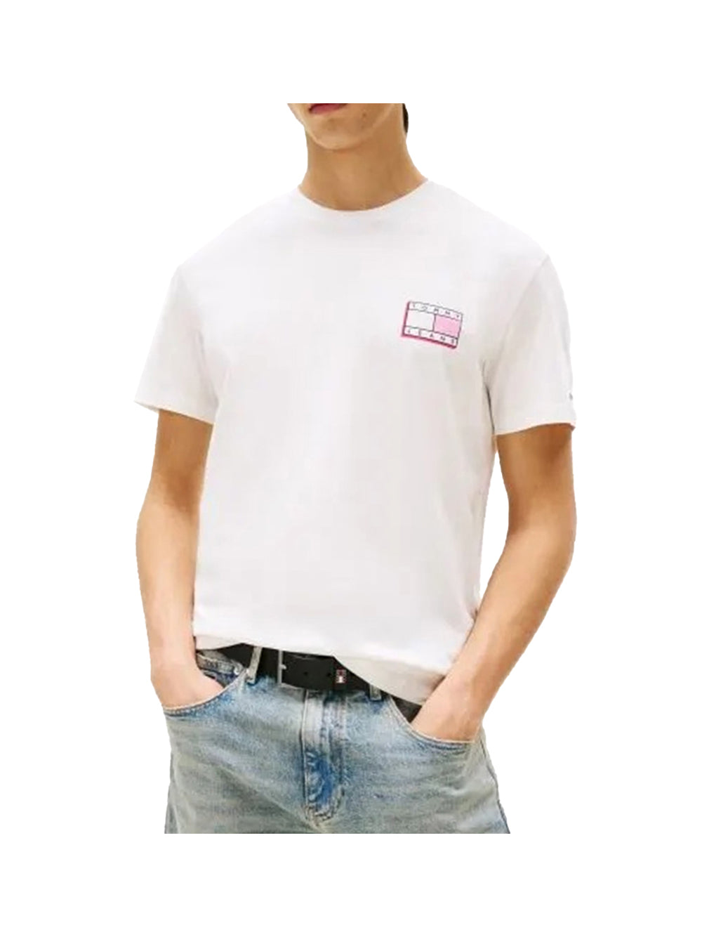 TOMMY JEANS 1USCITA Tommy Jeans T-Shirt Tjm Slim Pop Color F - Bianco Bianco