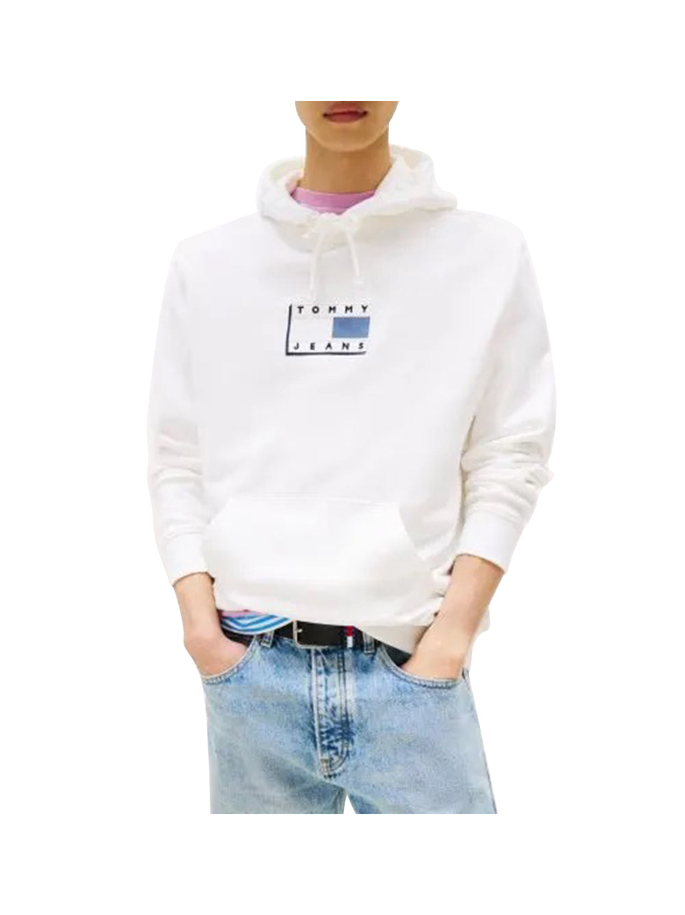 TOMMY JEANS 1USCITA Tommy Jeans Felpa Tjm Reg Pop Clr Flag - Bianco Bianco
