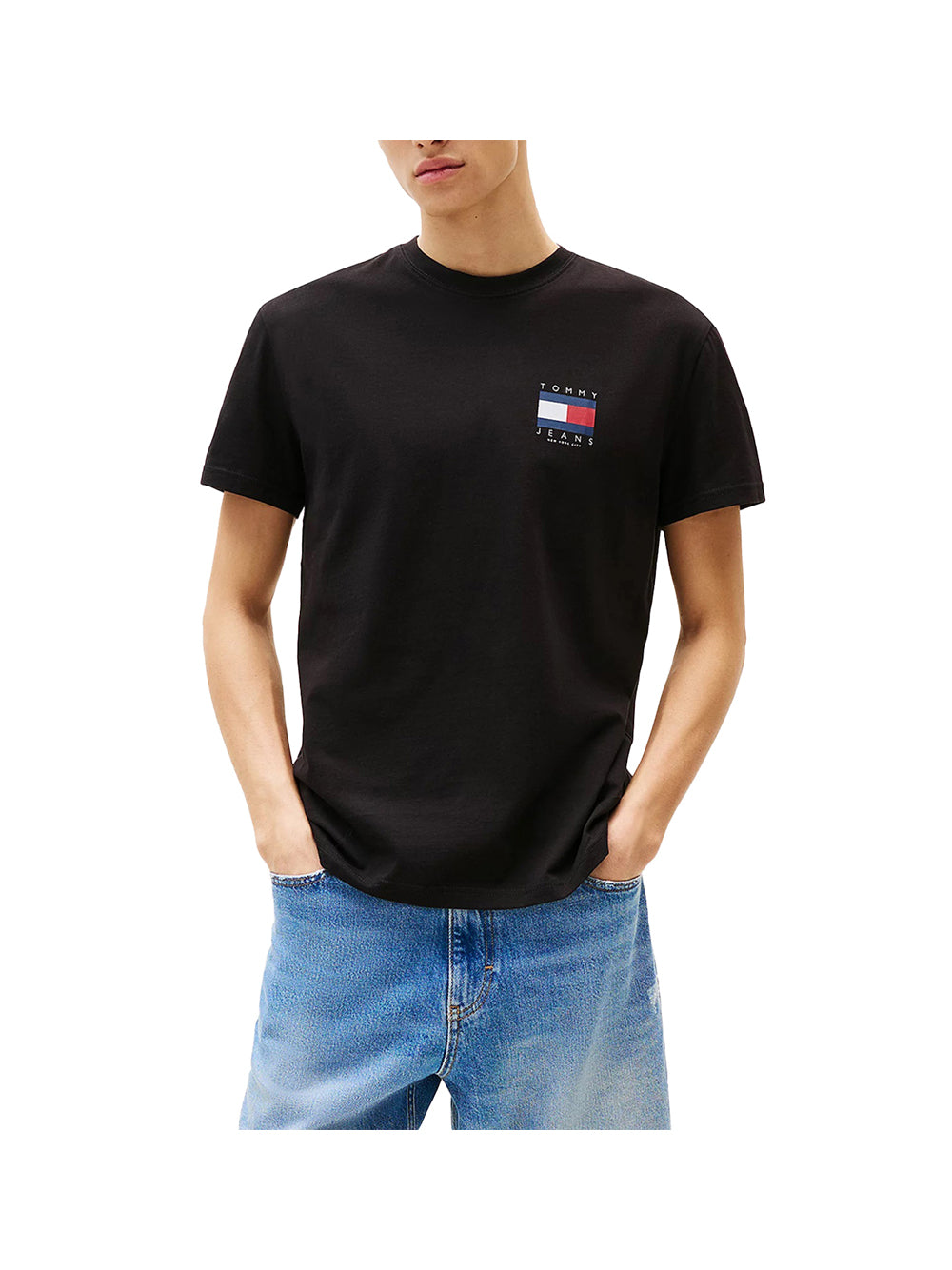 TOMMY JEANS 1USCITA Tommy Jeans T-Shirt Con Logo Bandierina Sul Retro - Nero Nero