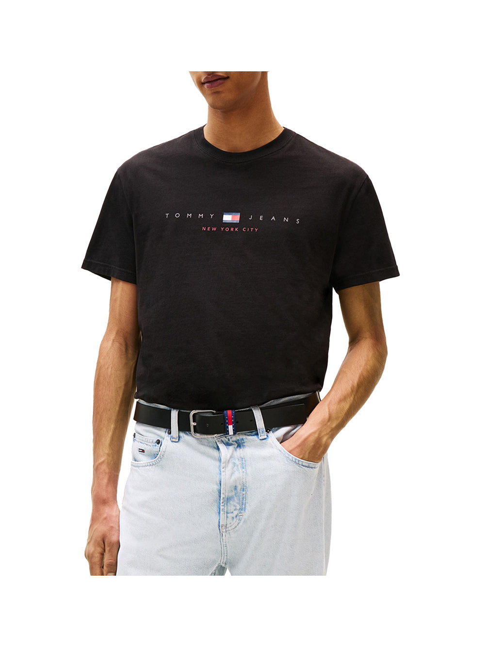 TOMMY JEANS 1USCITA Tommy Jeans T-Shirt Tjm Reg Flag Linear - Nero Nero