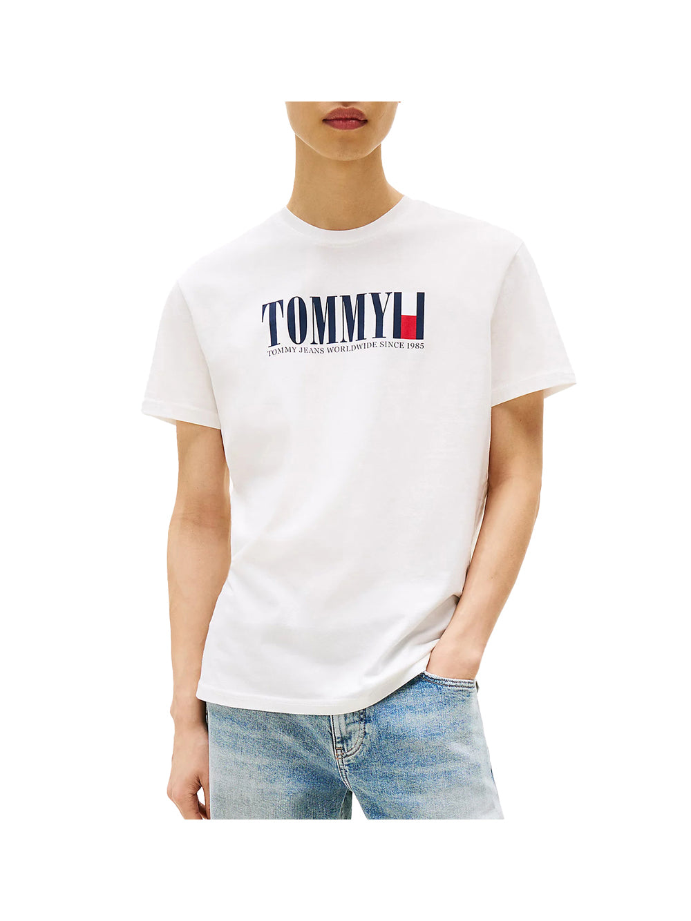 TOMMY JEANS 1USCITA Tommy Jeans T-Shirt Tjm Reg Tommy Dna Fl - Bianco Bianco