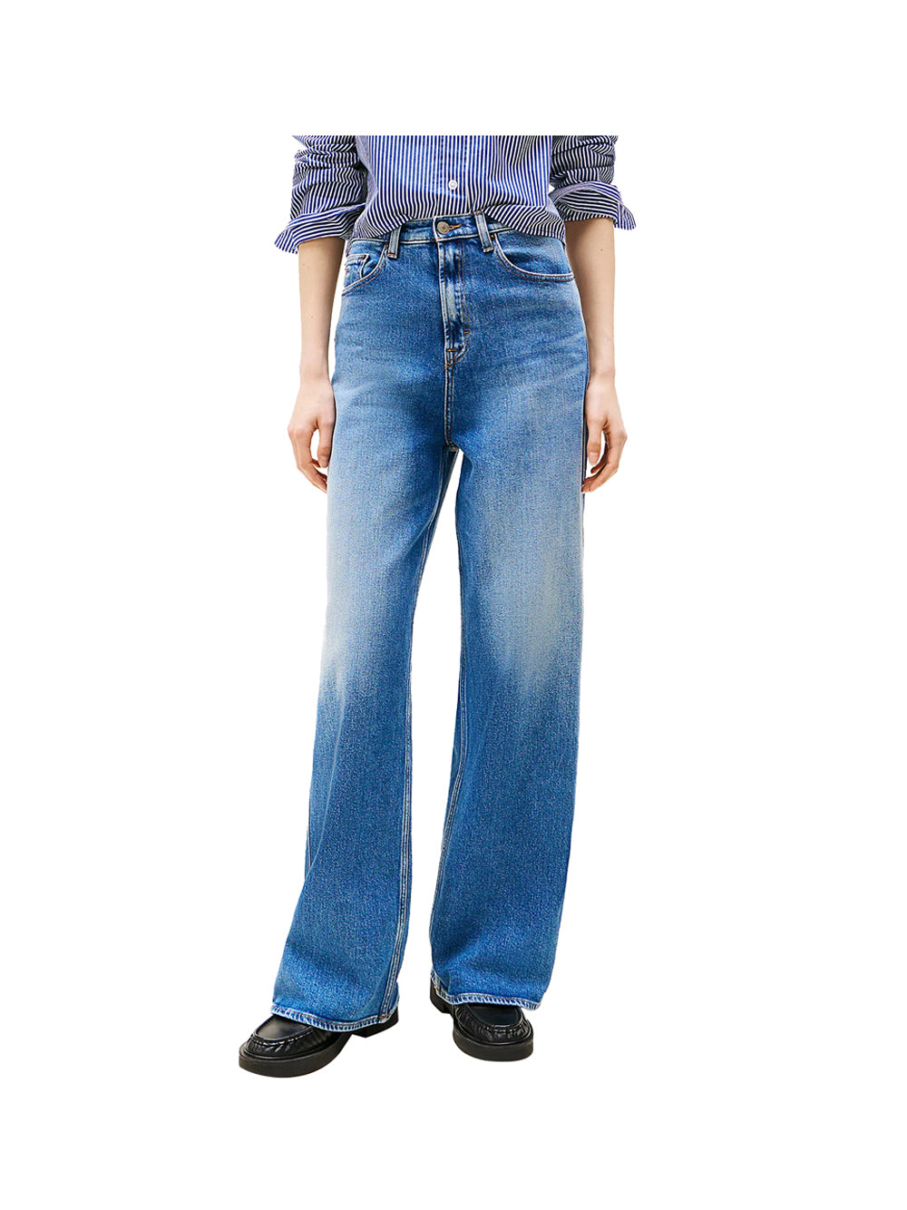 TOMMY JEANS 1USCITA Tommy Jeans Claire Hr Wd Bi0134 Jeans Donna Denim Medium - Blu DENIM MEDIUM
