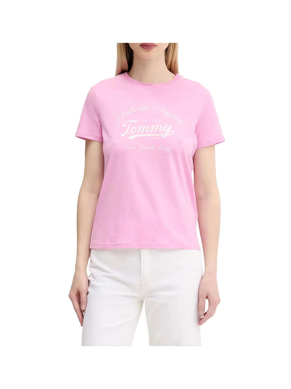 TOMMY JEANS 1USCITA Tommy Jeans Tjw Reg Essential Lo T-Shirt Donna Rosa Rosa