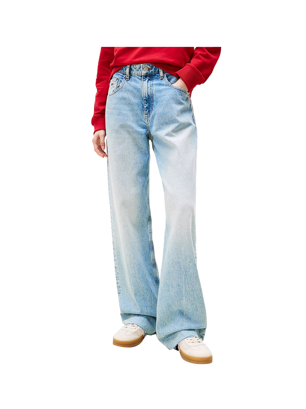 TOMMY JEANS 1USCITA Tommy Jeans Mia Mr Rlxd Str Ci5 Jeans Donna Light Denim - Blu Light Denim