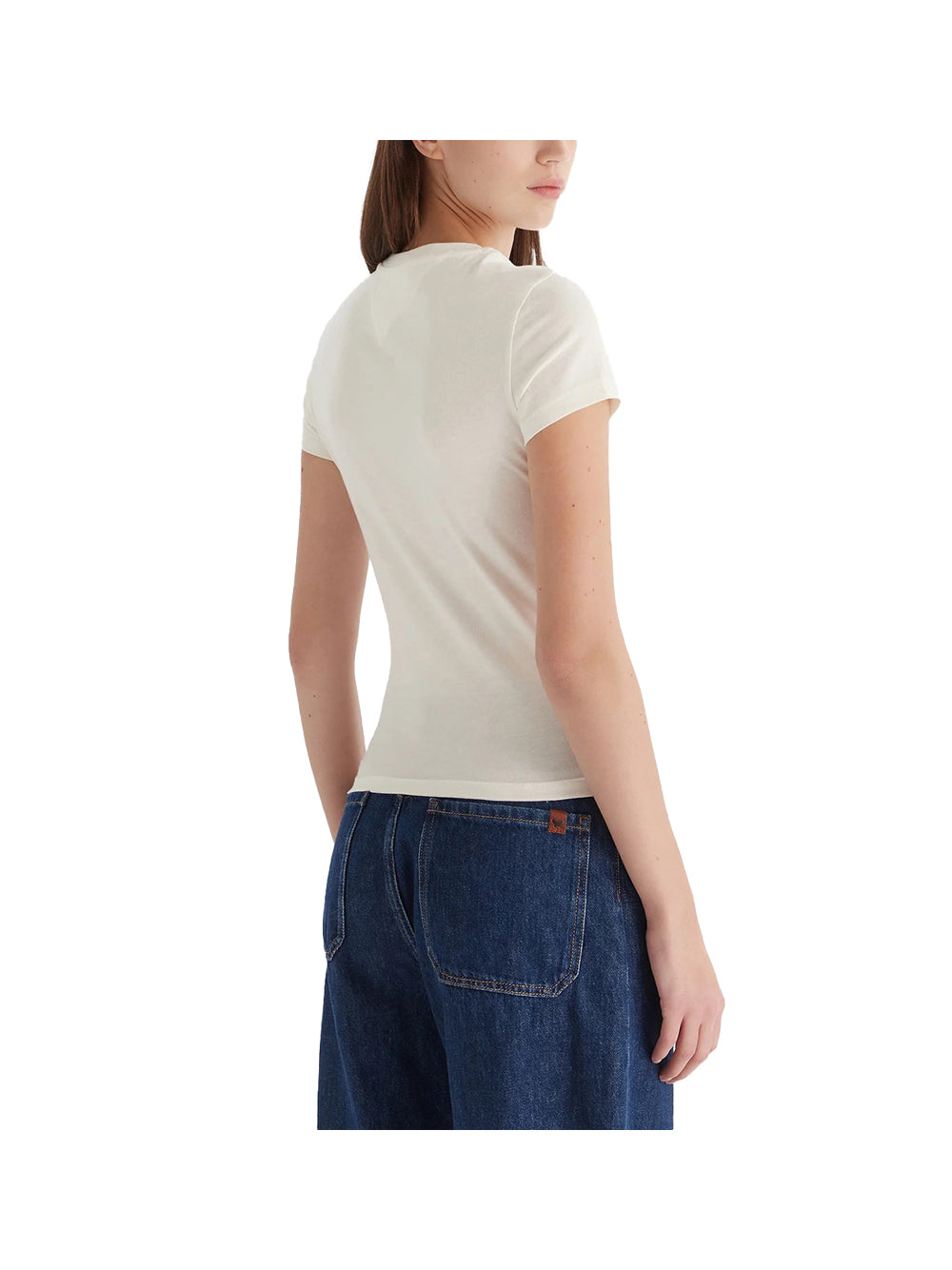 TOMMY JEANS 2USCITA Tommy Hilfiger T-Shirt Tjw Slim Biling Linea Bianco Bianco
