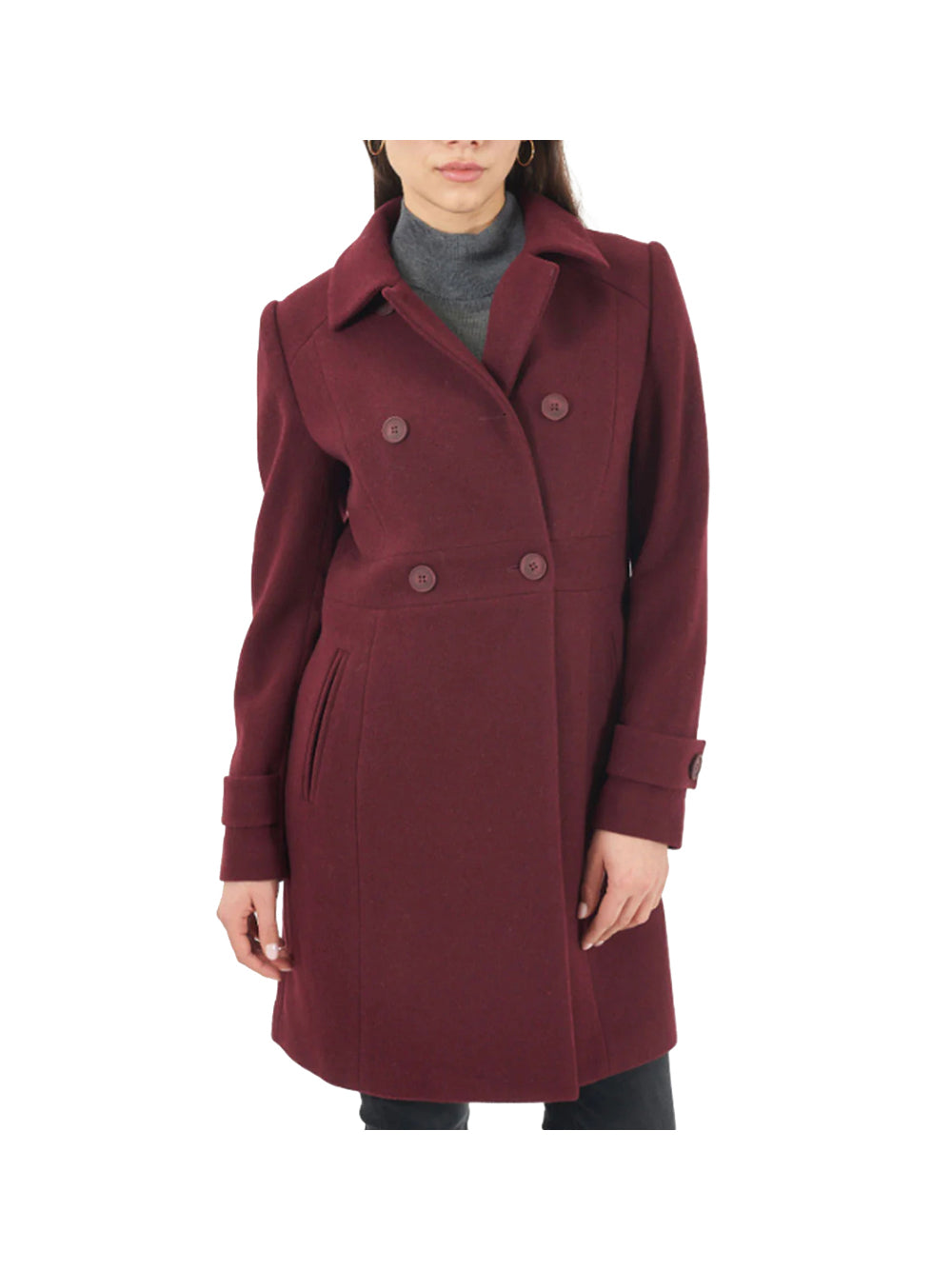 YES ZEE STC Cappotto Doppiopetto Yes Zee - Bordeaux Rosso