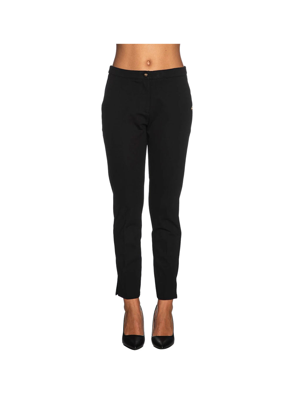 YES ZEE STC Pantalone Chinos Punto Milano Yes Zee - Nero Nero