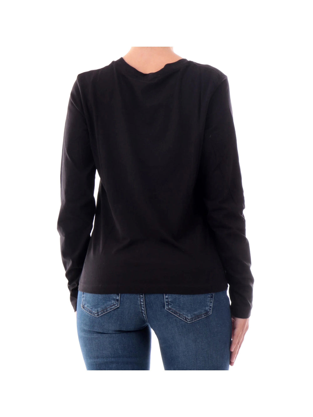 YES ZEE T-Shirt A Maniche Lunghe Yes Zee Con Box Logo Leopardato - Nero Nero