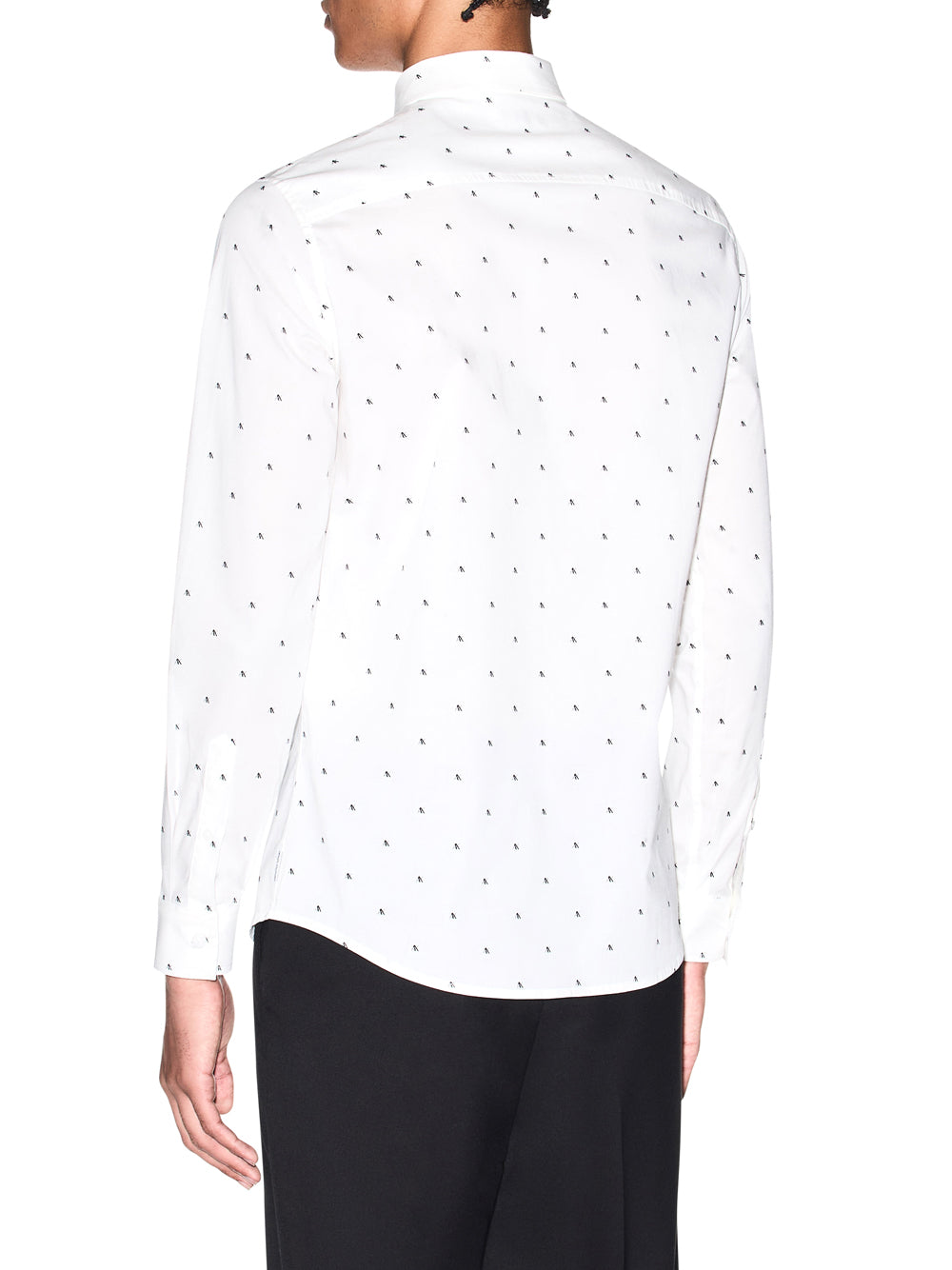 ARMANI EXCHANGE Armani Exchange in Camicia Popeline Stretch Slim Fit Bianco Ax Cross Logo Off Wh