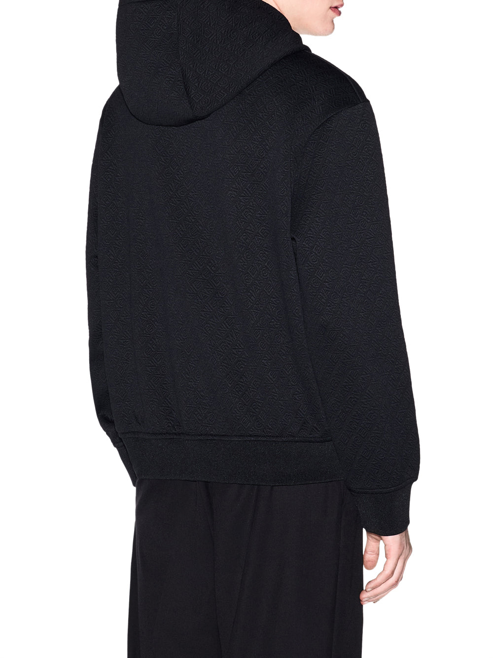 ARMANI EXCHANGE Felpa Armani Exchange con Cappuccio Jacquard Stretch Nero BLACK