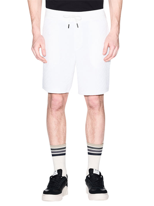 ARMANI EXCHANGE Armani Exchange Bermuda Jacquard Stretch Modern Comfort Bianco Off White