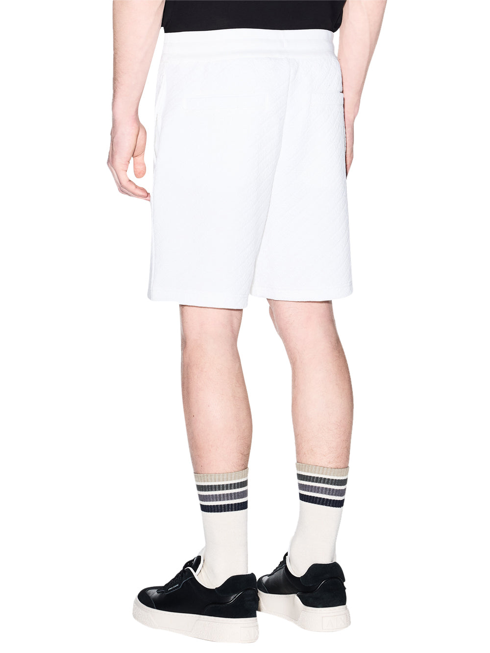 ARMANI EXCHANGE Armani Exchange Bermuda Jacquard Stretch Modern Comfort Bianco Off White