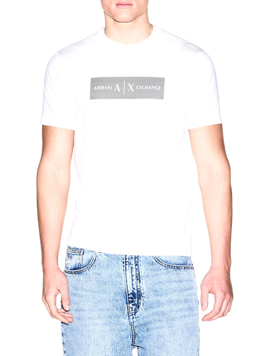 ARMANI EXCHANGE T-Shirt In Cotone Con Stampa Logo Armani Exchange - Crema Crema