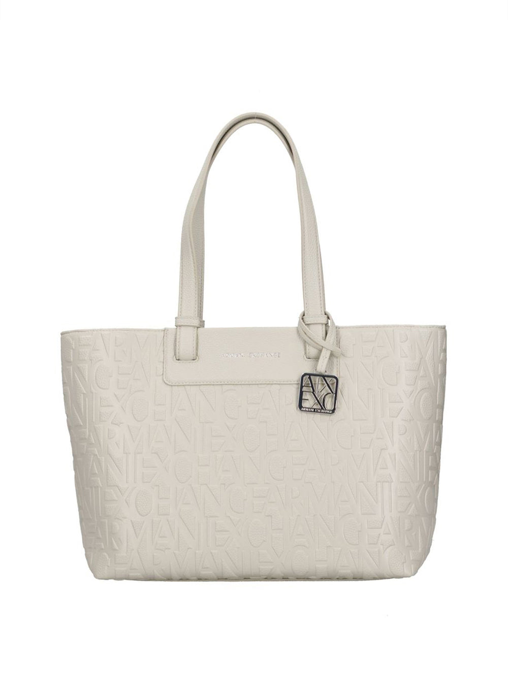 ARMANI EXCHANGE Armani Exchange Borsa Shopper Con Logo All Over Avorio Avorio