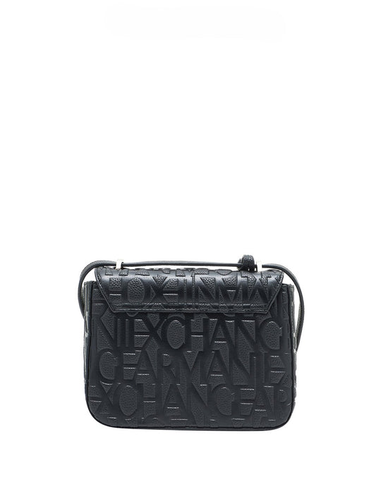 ARMANI EXCHANGE Armani Exchange Borsa A Tracolla Con Logo All Over Nero BLACK