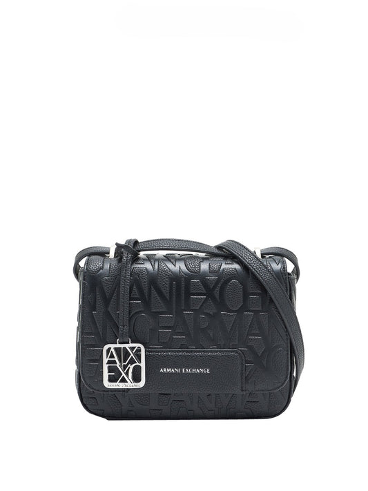 ARMANI EXCHANGE Armani Exchange Borsa A Tracolla Con Logo All Over Nero BLACK