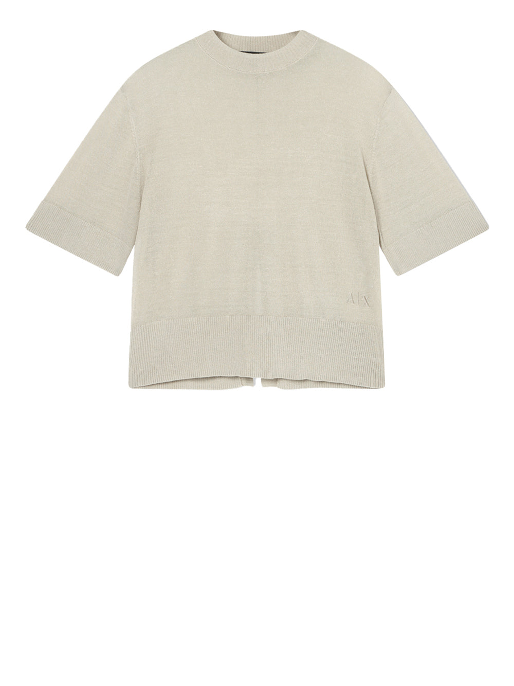 ARMANI EXCHANGE Top Armani Exchange In Misto Lino Con Spacco Posteriore Beige Beige