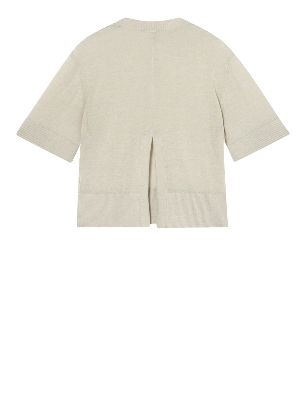 ARMANI EXCHANGE Top Armani Exchange In Misto Lino Con Spacco Posteriore Beige Beige