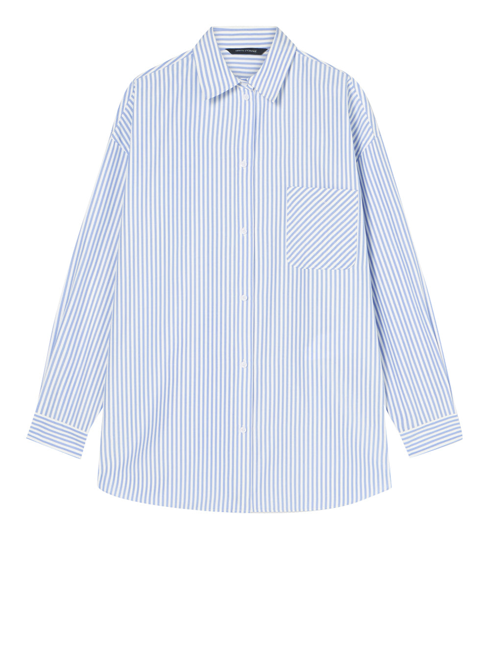ARMANI EXCHANGE Armani Exchange Camicia Over A righe Bianco/Blu Opt.White/Glacial St