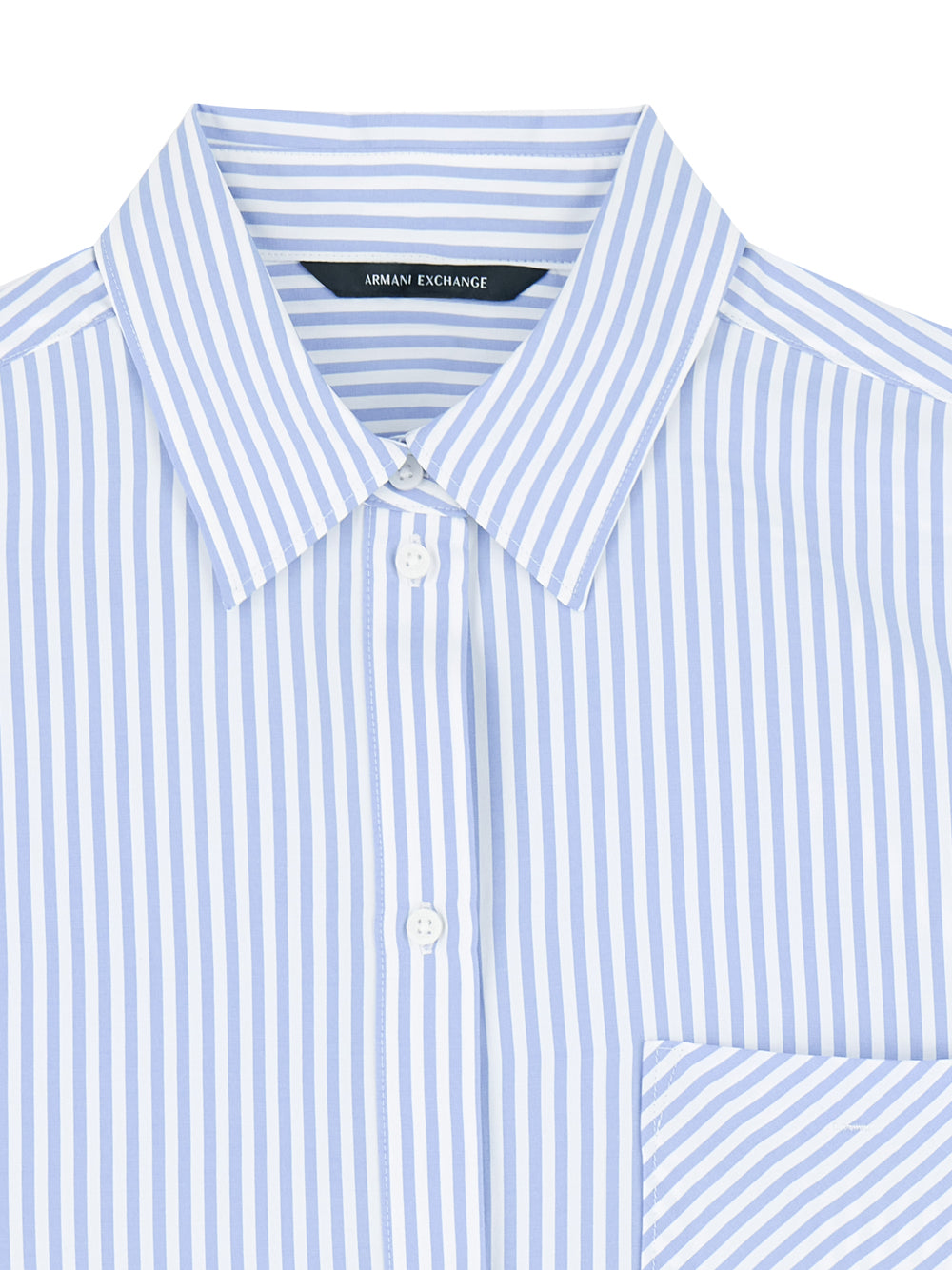 ARMANI EXCHANGE Armani Exchange Camicia Over A righe Bianco/Blu Opt.White/Glacial St