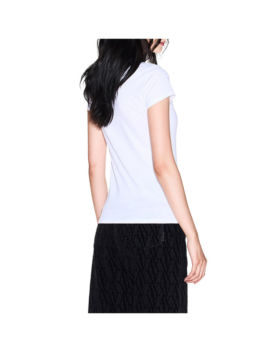 ARMANI EXCHANGE T-shirt Armani Exchange Slim Fit Con Logo Lettering - Bianco Bianco