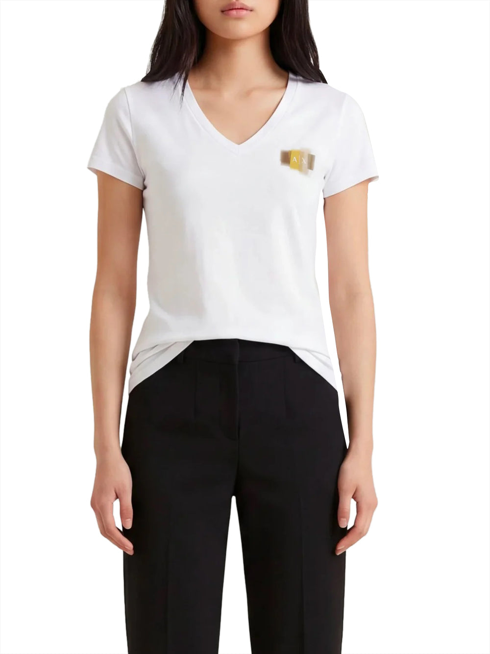 ARMANI EXCHANGE T-Shirt Armani Exchange Logo Frontale - Bianco Optic White