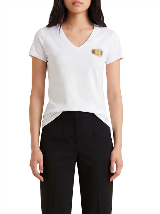 ARMANI EXCHANGE T-Shirt Armani Exchange Logo Frontale - Bianco Optic White