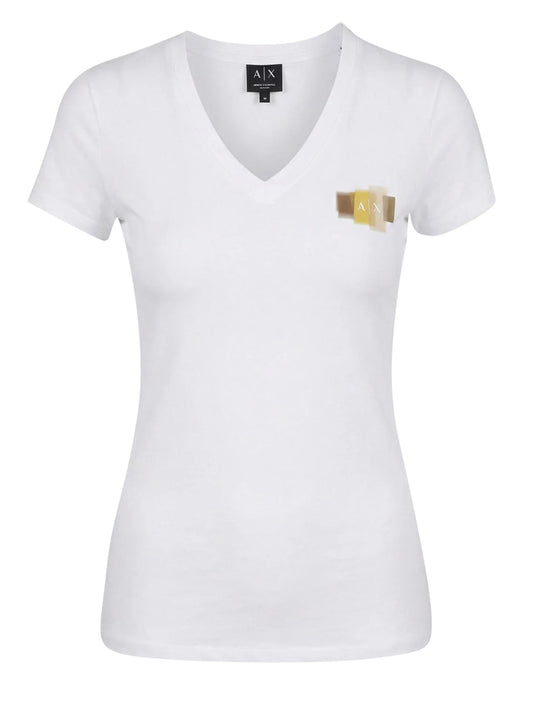 ARMANI EXCHANGE T-Shirt Armani Exchange Logo Frontale - Bianco Optic White
