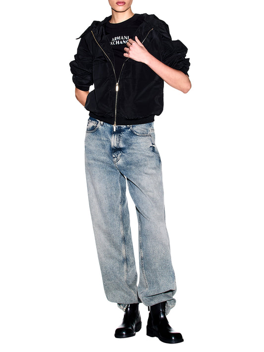 ARMANI EXCHANGE Armani Exchange T-shirt Regular Fit in Jersey di Cotone Classico Nero BLACK