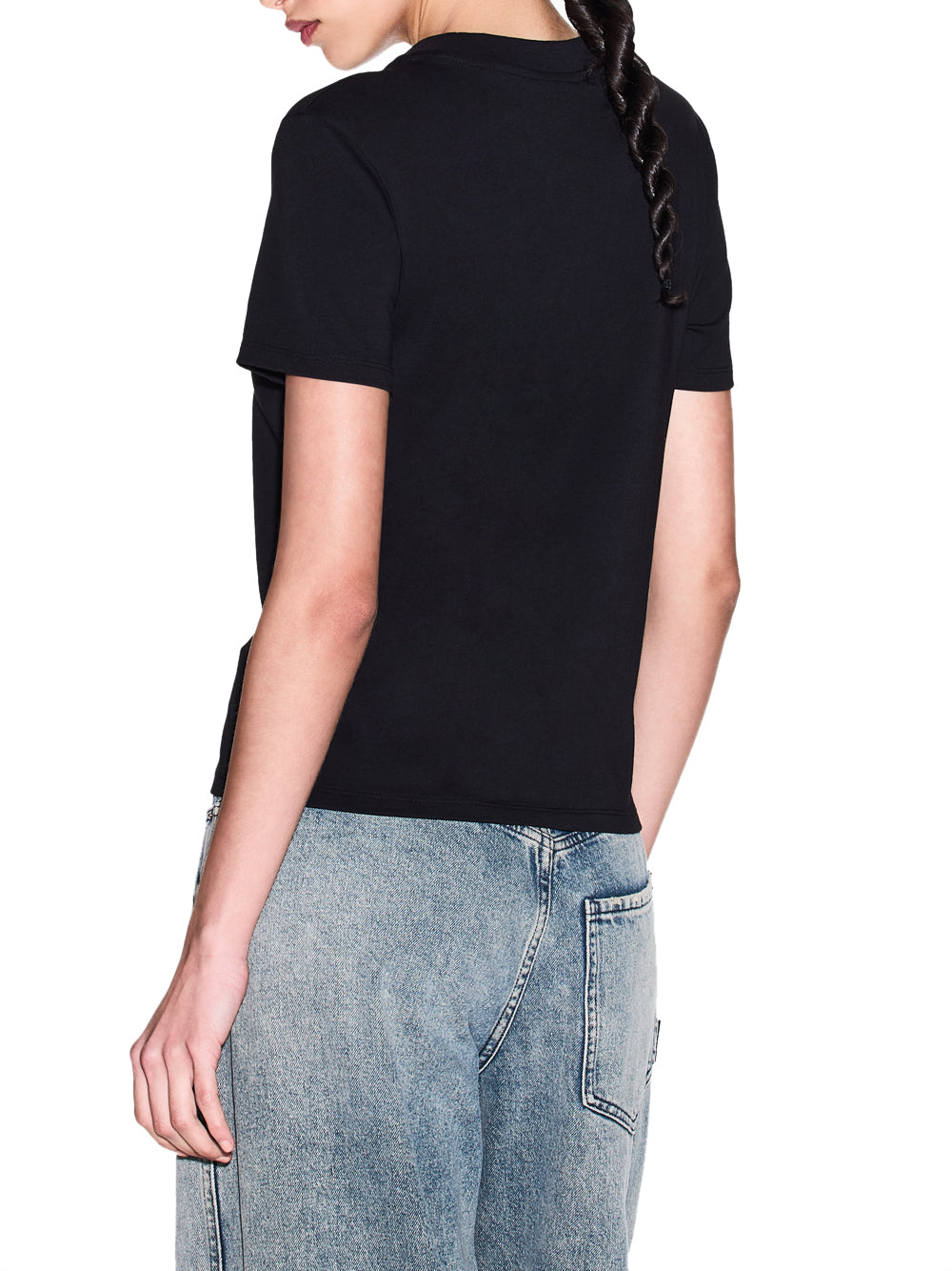 ARMANI EXCHANGE Armani Exchange T-shirt Regular Fit in Jersey di Cotone Classico Nero BLACK