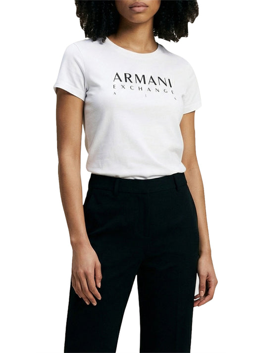 ARMANI EXCHANGE Armani Exchange T-Shirt Logo Frontale - Bianco Optic White
