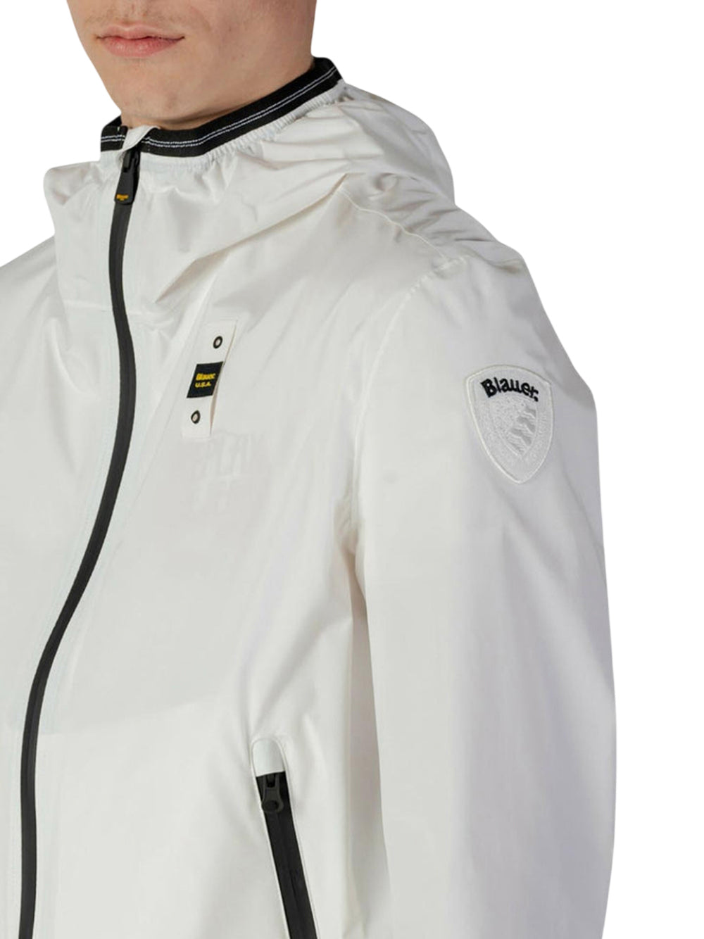 BLAUER Giacca a Vento Nastrata Farrin Blauer - Bianco Bianco