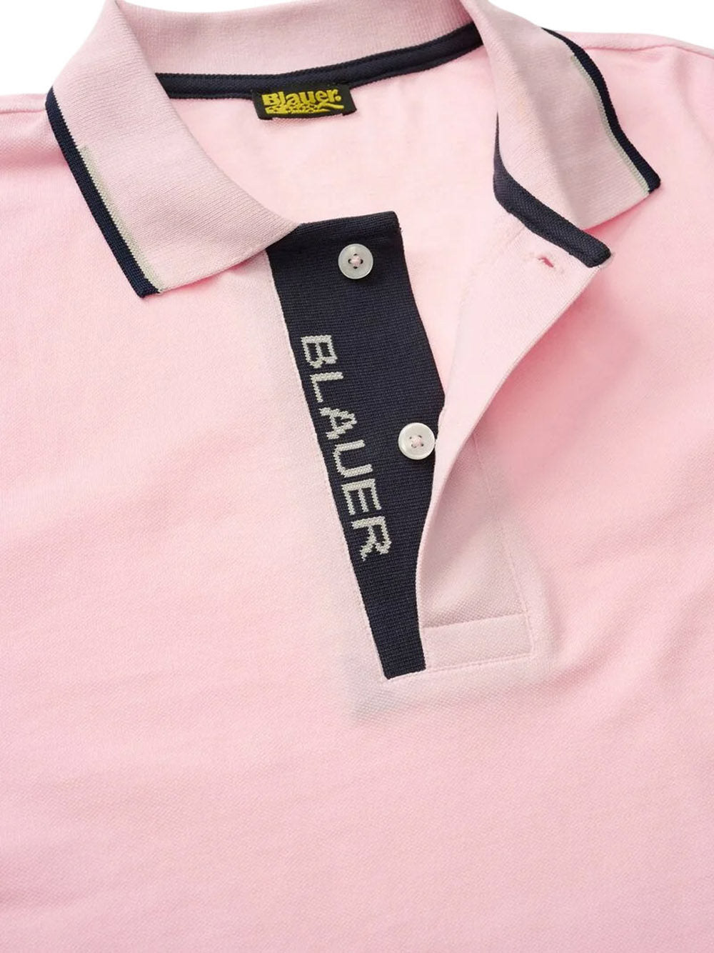 BLAUER Polo Doppia Riga Logata Parkson Blauer - Rosa Rosa