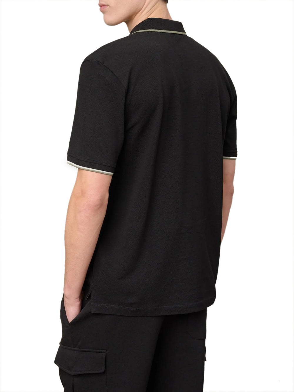 BLAUER Polo Doppia Riga Logata Parkson Blauer - Nero Nero