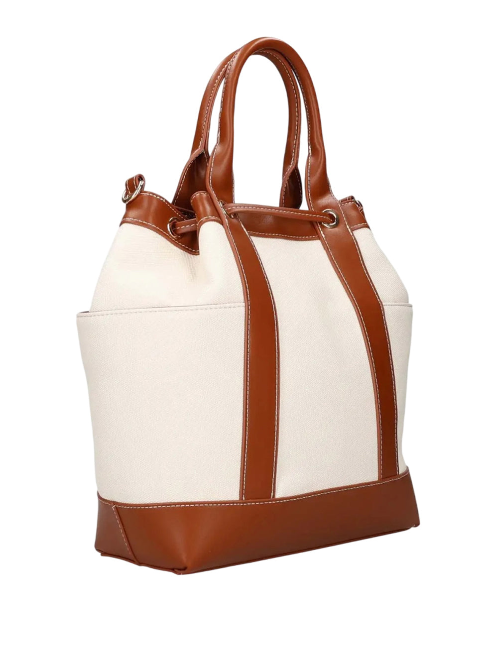 CAFE'NOIR Secchiello Café Noir Effetto Canvas - Cuoio/Beige CUOIO/BEIGE