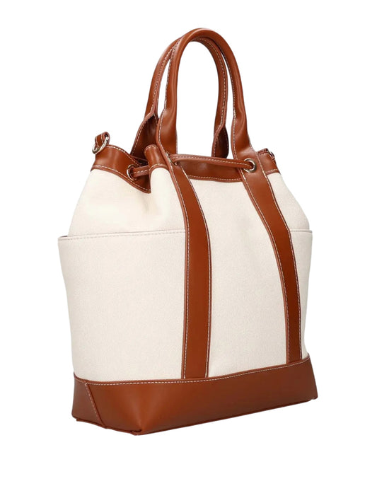 CAFE'NOIR Secchiello Café Noir Effetto Canvas - Cuoio/Beige CUOIO/BEIGE