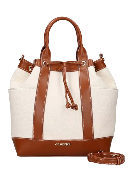 CAFE'NOIR Secchiello Café Noir Effetto Canvas - Cuoio/Beige CUOIO/BEIGE