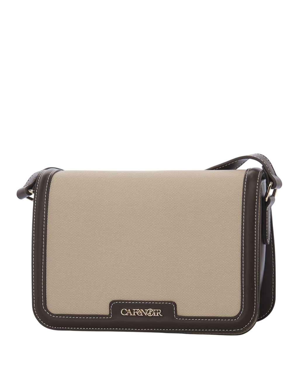 CAFE'NOIR Borsa A Tracolla Café Noir Effetto Canvas - Marrone/Beige Moro/beige