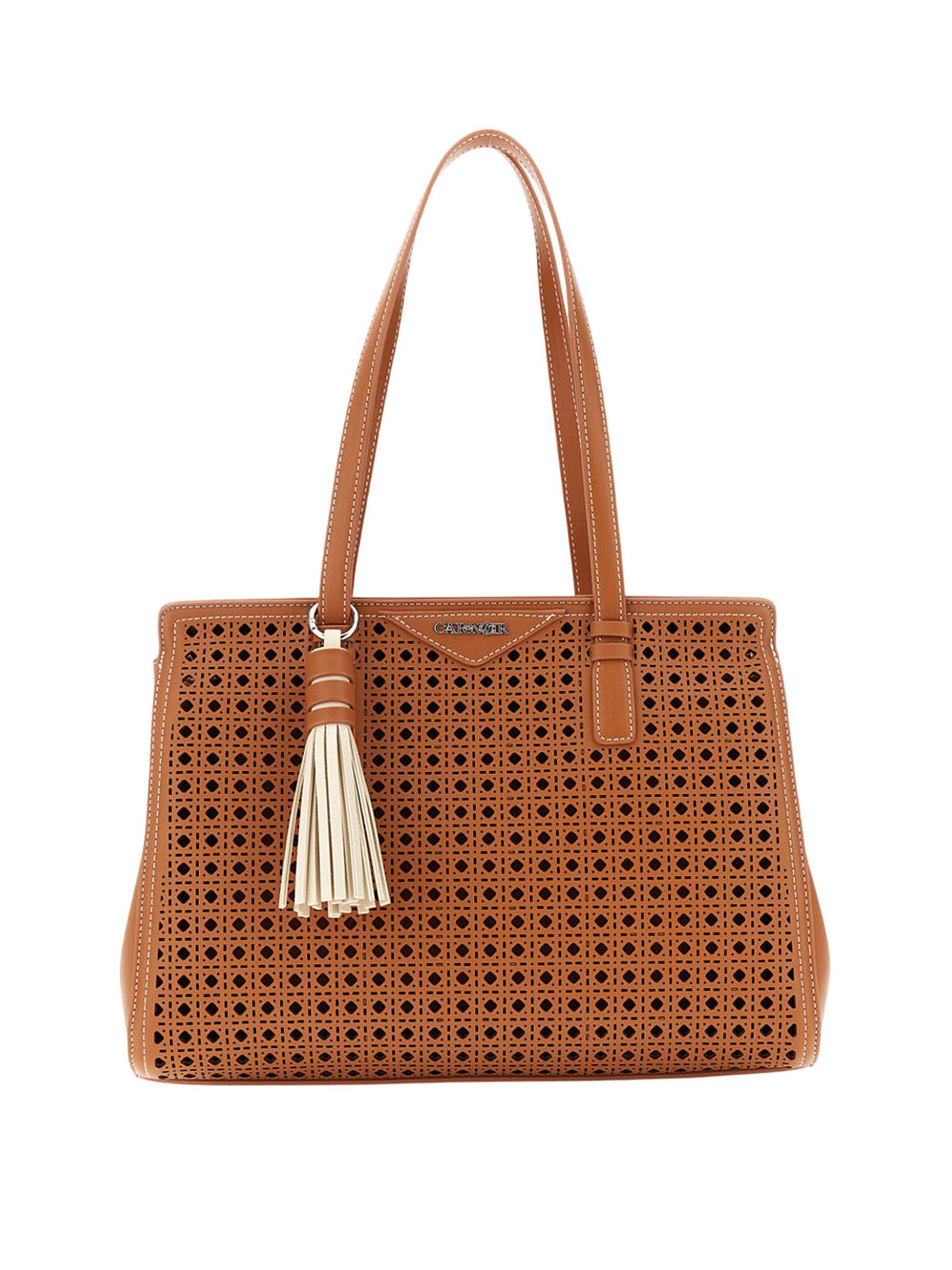 CAFE'NOIR Shopper Café Noir Con Traforatura Geometrica - Cuoio Cuoio