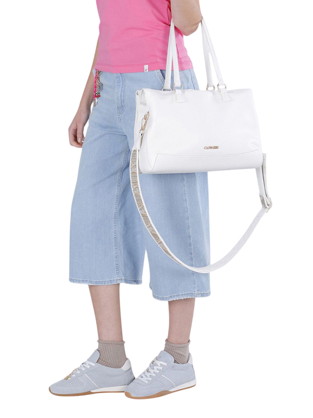 CAFE'NOIR Shopper Café Noir Effetto Pelle - Bianco Bianco